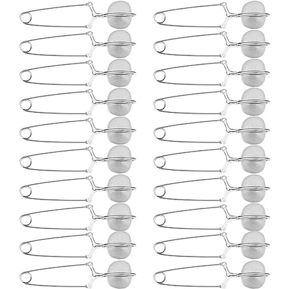 72 Pcs Snap Ball Tea Strainer,Stainless Steel Snap Tea Infuser Mesh Ball with Handle for Loose Leaf Tea Reusable Metal Tea Filter Fine with Tong Pincer in Bulk for Kitchen Mulling Spices
