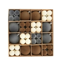 72 Pcs Velvet Christmas Balls Ornaments Shatterproof Flocked Christmas Tree Ornaments Plastic Balls Xmas Hanging Christmas Tree Decoration Xmas Tree Ornaments for Christmas Wedding Party Supplies