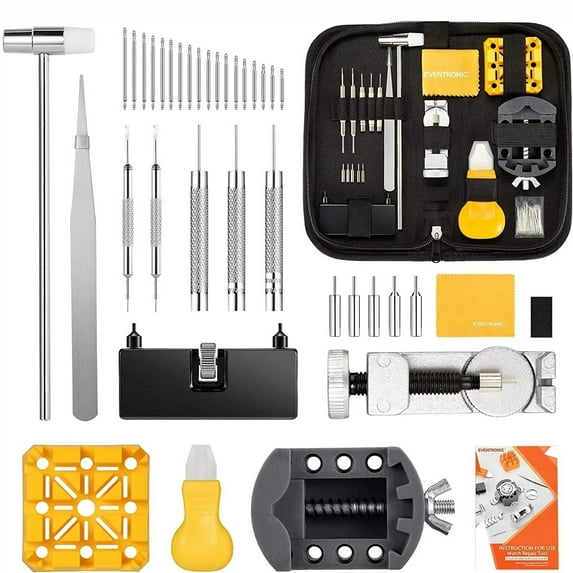 72 Pcs Watch Repair Kit Tool Set - Back Case Remover Opener Link Pin Spring Bar