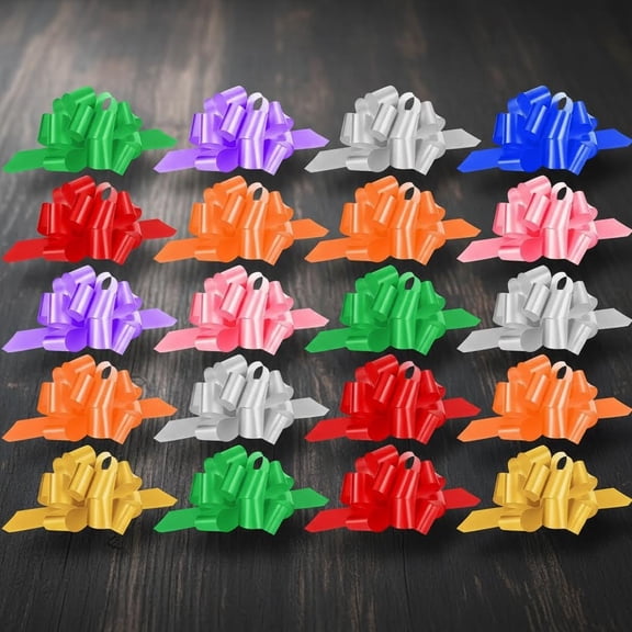 72 Pcs Wrap Pull Bows Gift Bows with Ribbon for St. Patrick's Day, Easter, Graduation Gift Wrapping Decor Birthday Anniversary Supplies(Multi Color)
