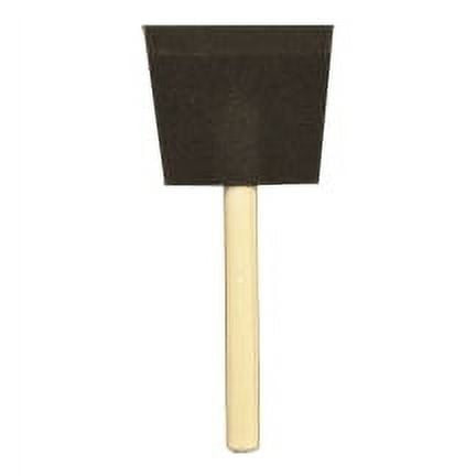 72 Pcs of 3" Foam Brushes by JEN Smooth Wooden Handles