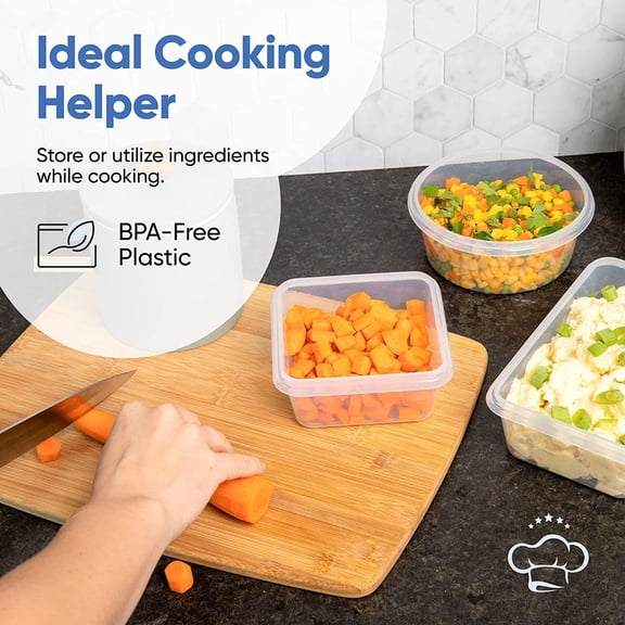 72 Piece Airtight Food Storage Containers with Lids, 36 Containers and Lids, Stackable Kitchen and Pantry Canisters for Meal Prep and Food Storage - Transparent