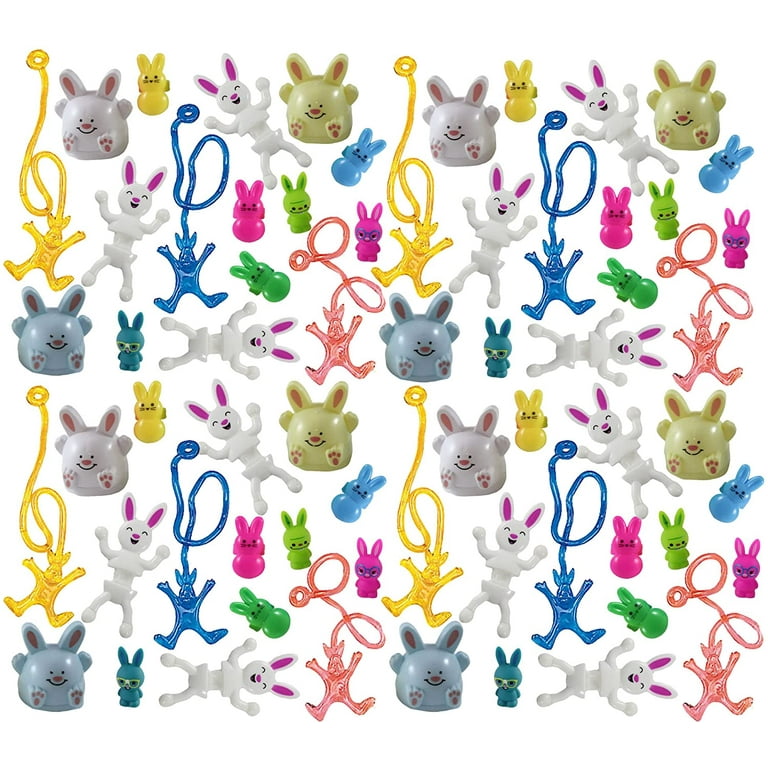 72 Piece Bunny Variety Easter Egg Toy Filler Set Egg Filler