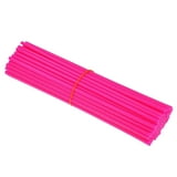 72 Piece Wheel Spoke Decorations Colorful Plastic Sleeves for Bicycle