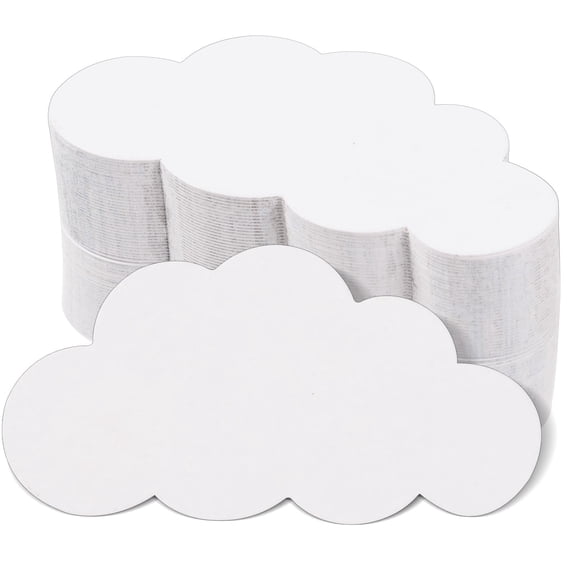 72 Piece White Paper Cloud Cutouts 15x7.8cm Classroom & Party Craft Decor