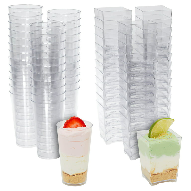 https://i5.walmartimages.com/seo/72-Pieces-Assorted-Dessert-Cups-for-Appetizers-Parties-and-Weddings-Plastic-Shot-Glasses-3oz-and-5oz-Serves-36_e1a8f3a2-79a7-4d52-850a-45e238088171.aa39ab07165ad2ed64947082517b4604.jpeg?odnHeight=768&odnWidth=768&odnBg=FFFFFF