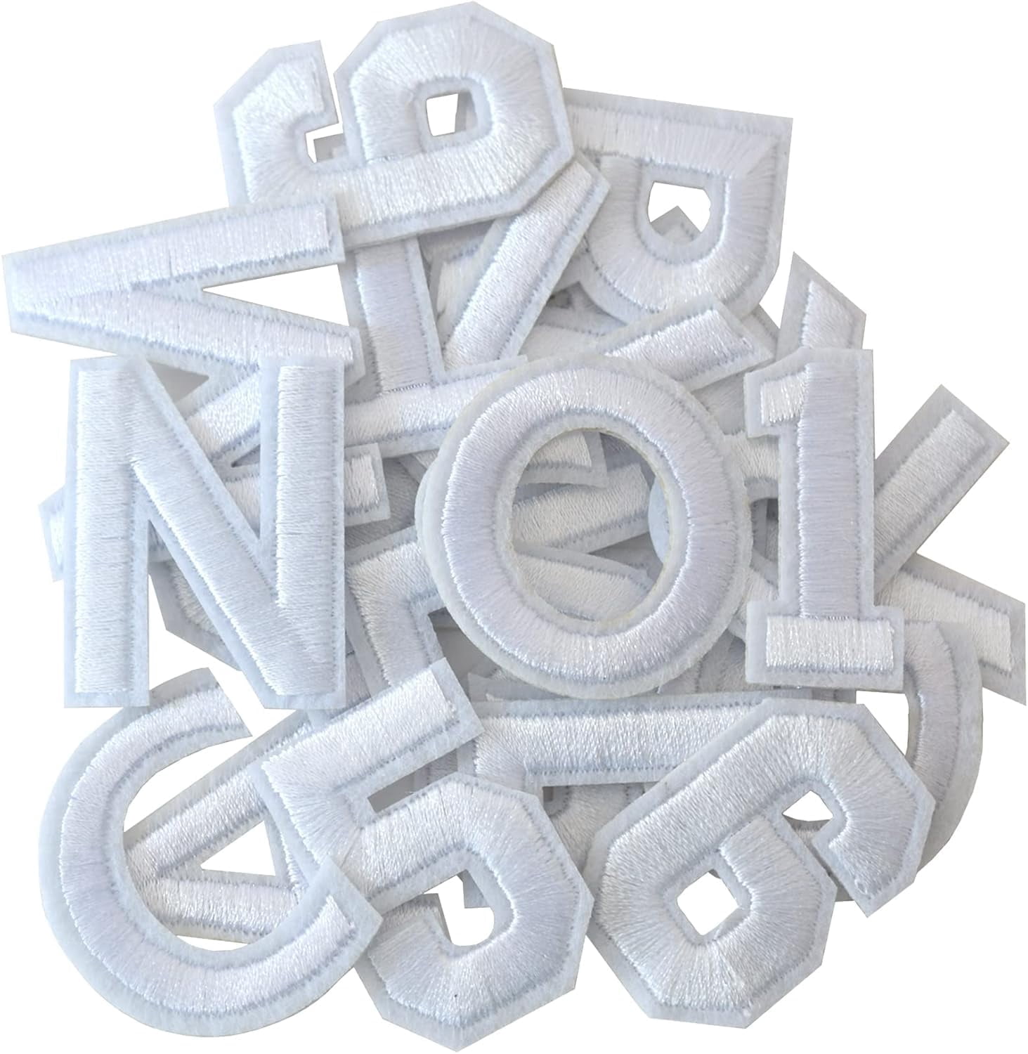 72 Pieces Iron on Letters and Numbers Patches, Red Letter Patches ...