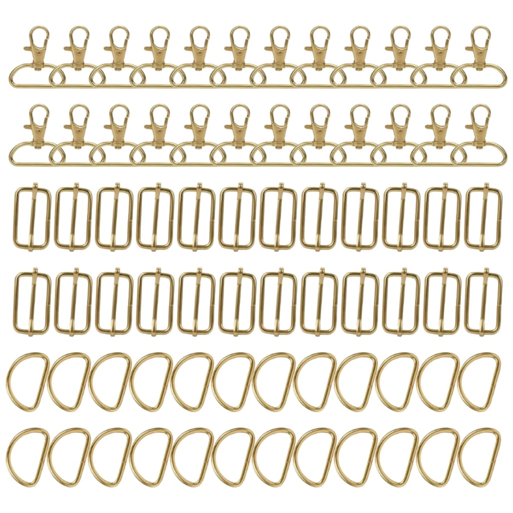 72 Pieces Swivels Carabiner Keychain Metal Swivels Snaps Hooks D Rings Carabiner Hooks Carabiner Clasp for Craft Handbag