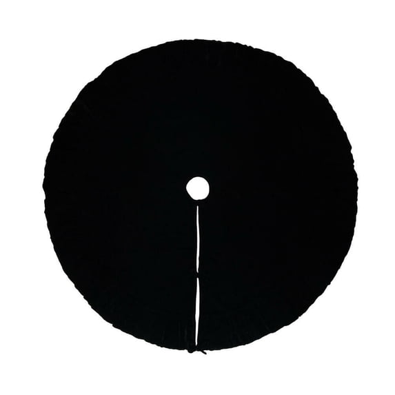 72" Plush Black Velvet Treeskirt