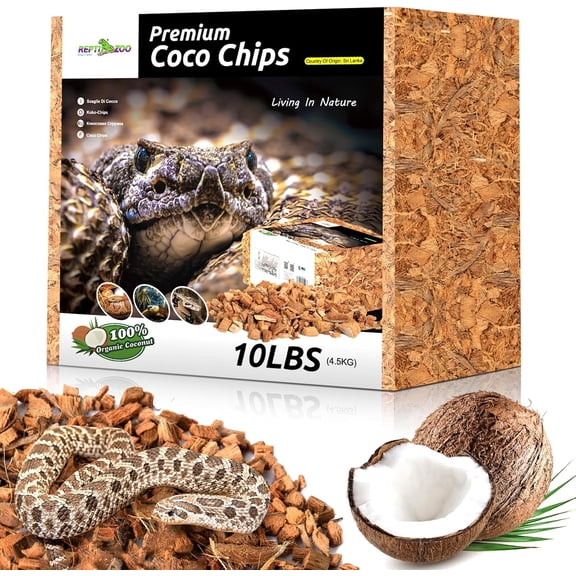 72 Quart Reptiles Coconut Chip Substrate, Coco Husk Reptiles Bedding for Ball Python, Snakes, Geckos, Lizards, Tortoises, Frogs | Terrarium Tanks Substrate