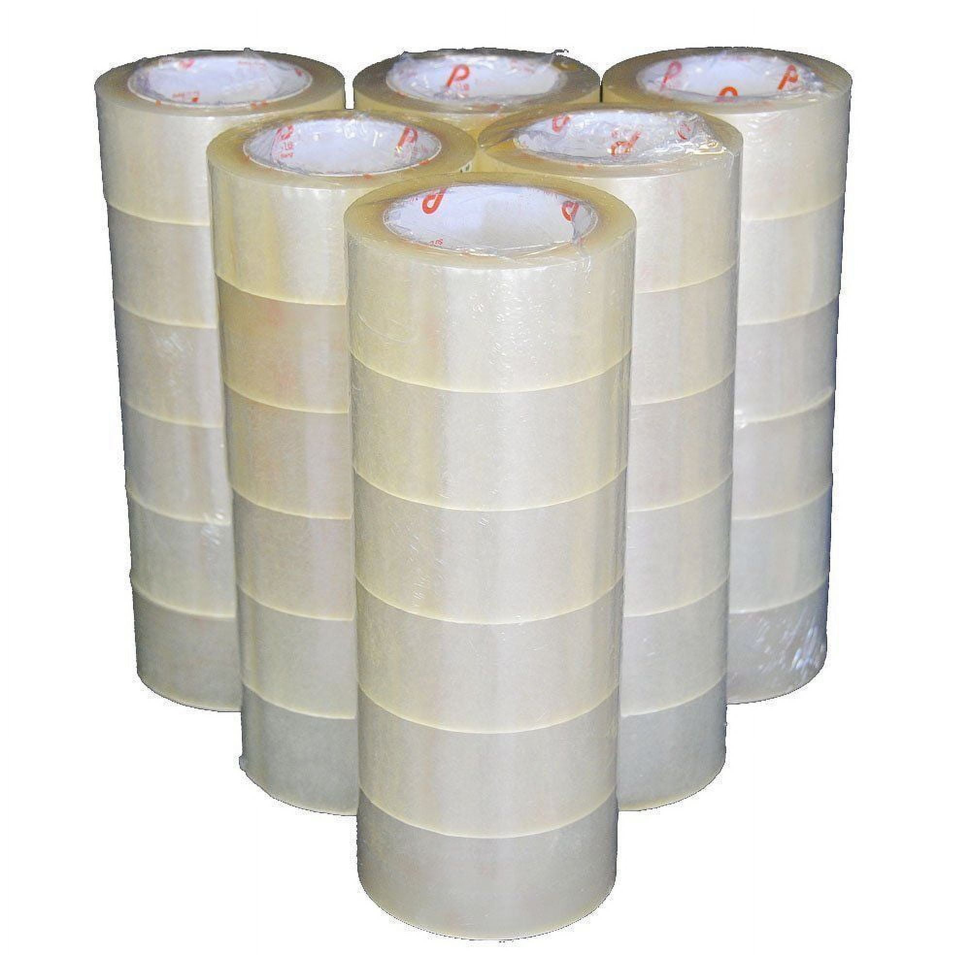 LB CHIRO AND MED 72 ROLLS - 2 INCH x 110 Yards (330 ft) Clear Carton Sealing Packing Package Tape 2 MIL