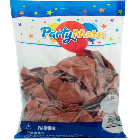 72 Radiant Rose Gold Latex Balloons 12"