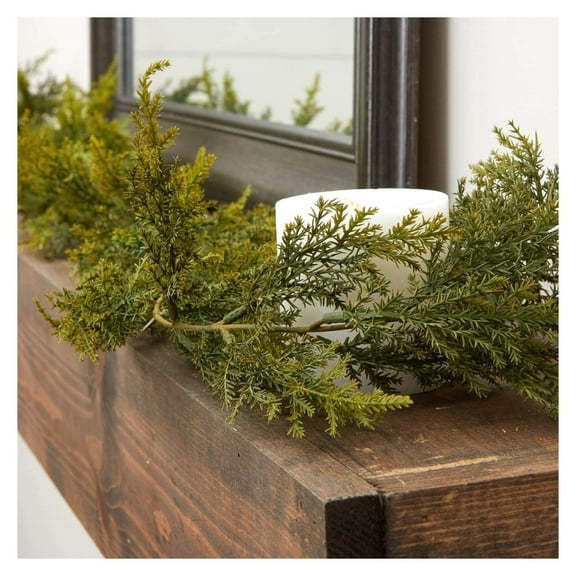 72" Realistic Artificial Vinyl Cedar Pine Green for Home and Holiday Dcor