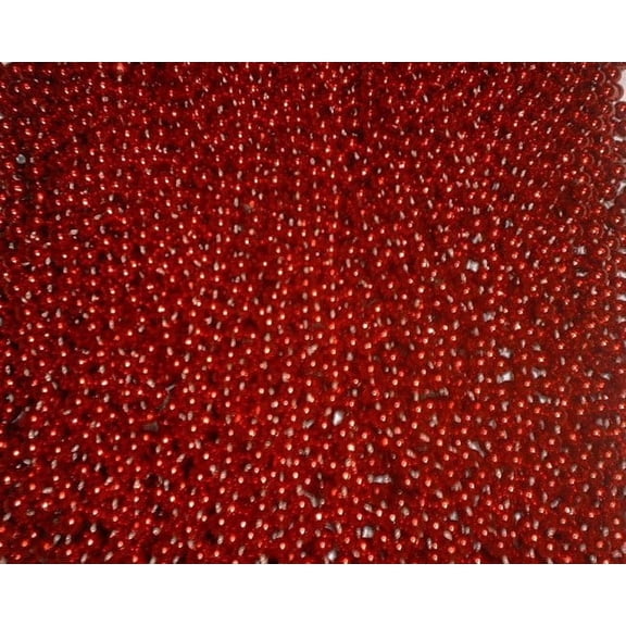 72 Red Mardi Gras Gra Beads Necklaces Party Favors 6 Dozen Lot