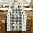 thumbnail image 1 of 72" Red Snowflake Tablecloth - Polyester Christmas Dining Decor for Parties (72.05x12.99in), 1 of 6