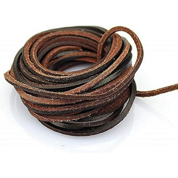 72" Replacement Leather Shoe & Boot Laces Brown 2 (brown on both sides) - 72-LEATHER BROWN2