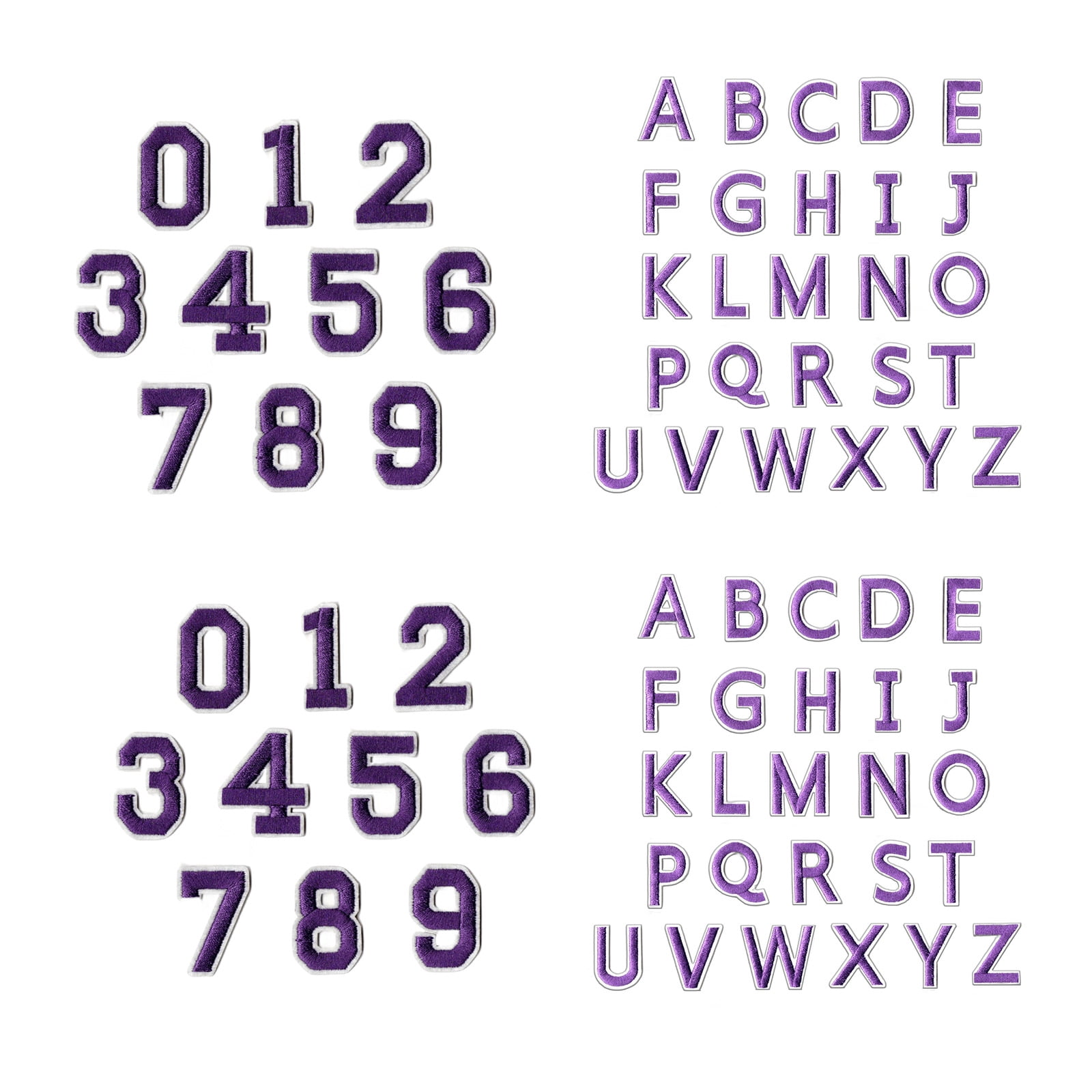 Backpack Cut Numbers 72 Reusable Embroidered Letters & Numbers, Iron-On Patches for ...