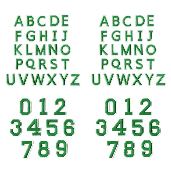 72 Reusable Embroidered Letters & Numbers, Iron-On Patches for Backpacks, Garment Repair
