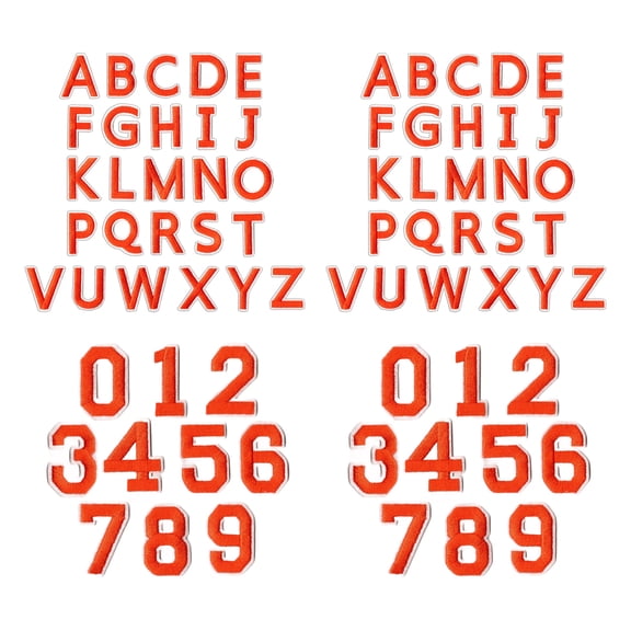72 Reusable Embroidered Letters & Numbers, Iron-On Patches for Backpacks, Garment Repair