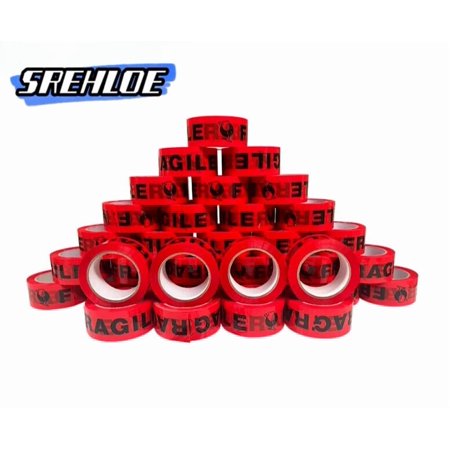 72 Rolls 2Mil 2"x110 Yards Fragile Heavy Duty Packing Tape Packaging Tapes