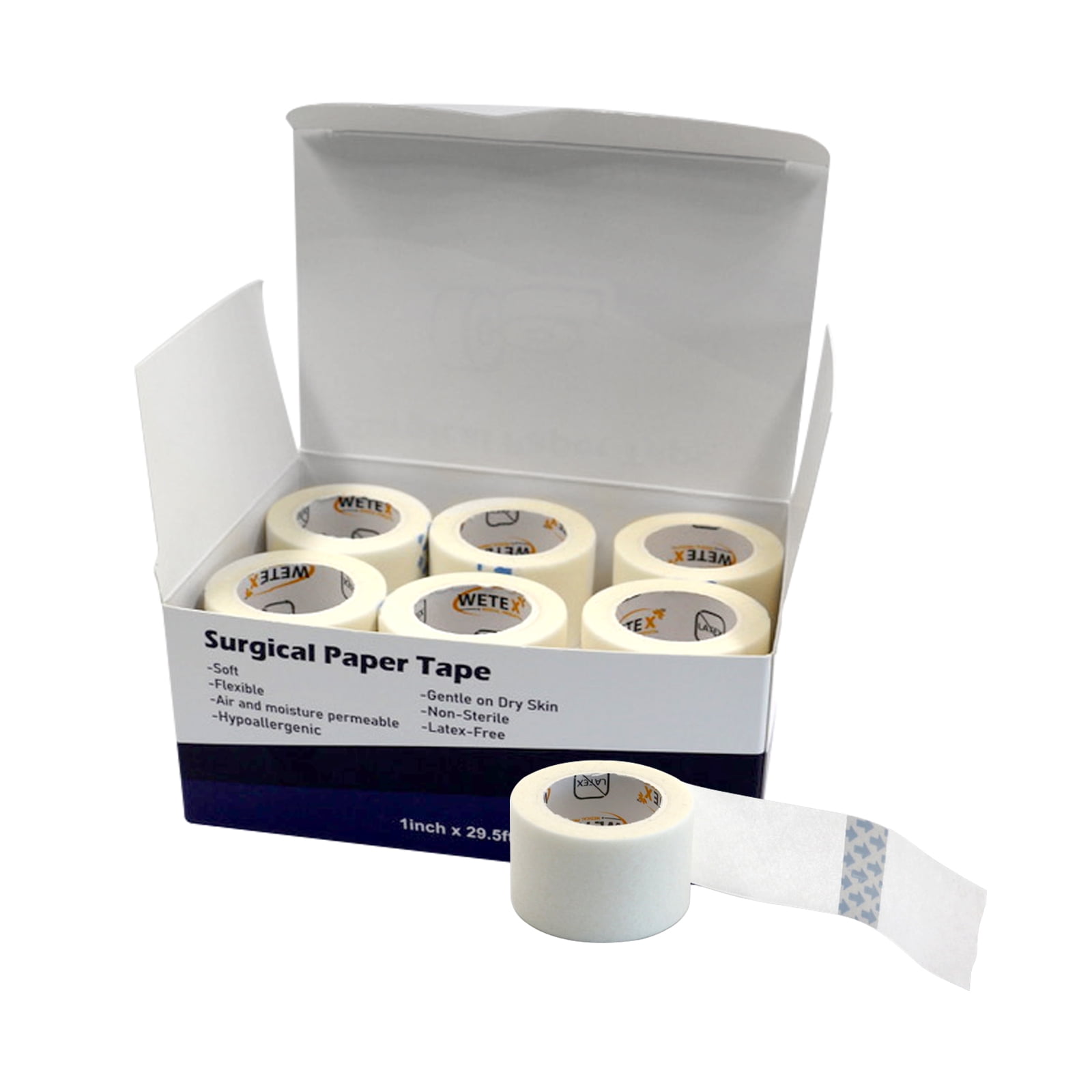 72 Rolls Surgical Paper Tape, FDA, Medium, White