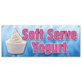 thumbnail image 1 of 72" SOFT SERVE YOGURT BANNER SIGN healthy homemade topping delicious frozen, 1 of 4
