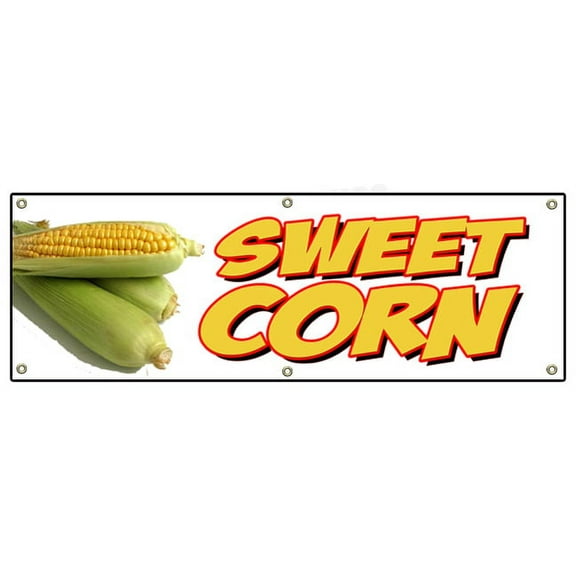 72" SWEET CORN BANNER SIGN farmers market stand signs cob