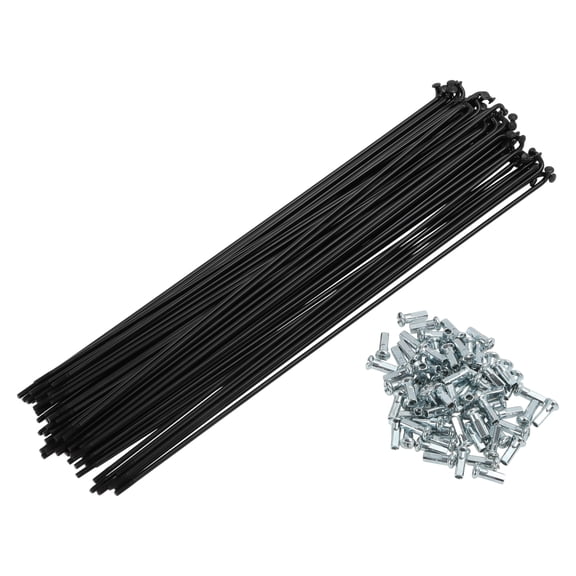 72 Set 12G Bicycle Spokes 263mm Bike Wheel Spokes Carbon Steel Black