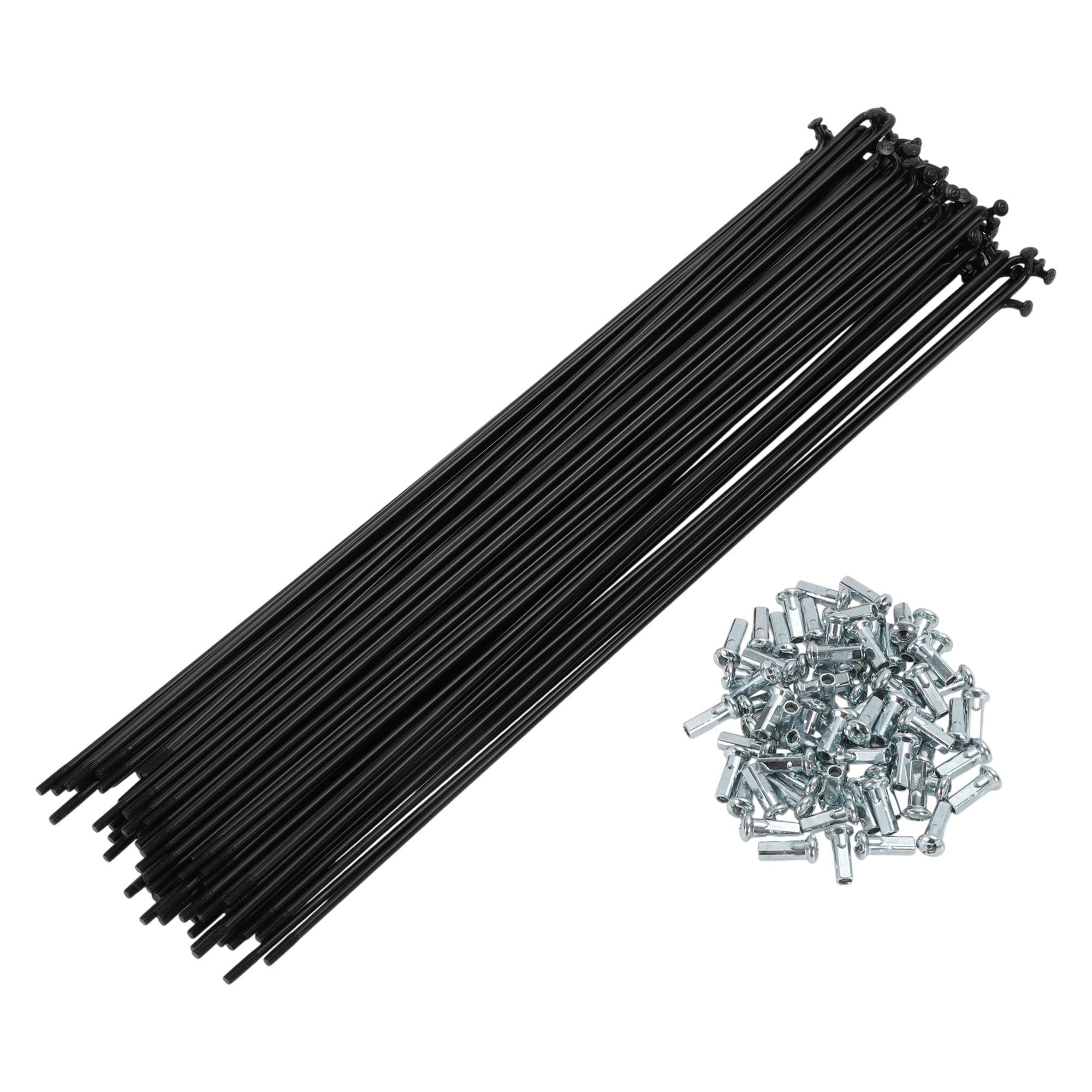 72 Set 12G Bicycle Spokes 286mm Bike Wheel Spokes Carbon Steel Black ...