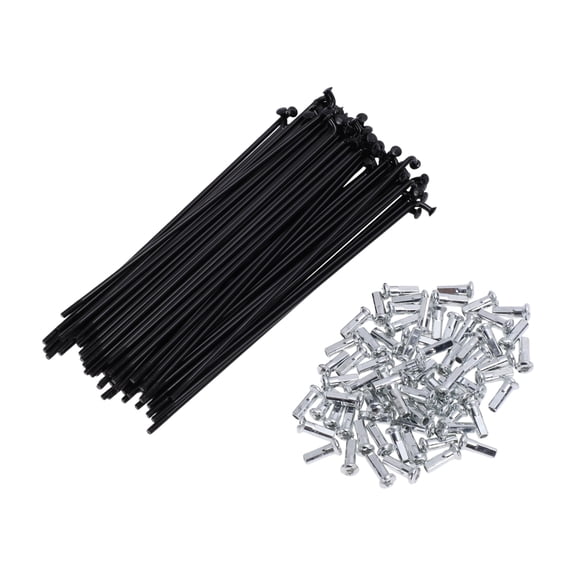 72 Set 13G Bicycle Spokes 127mm Bike Wheel Spokes Carbon Steel Black
