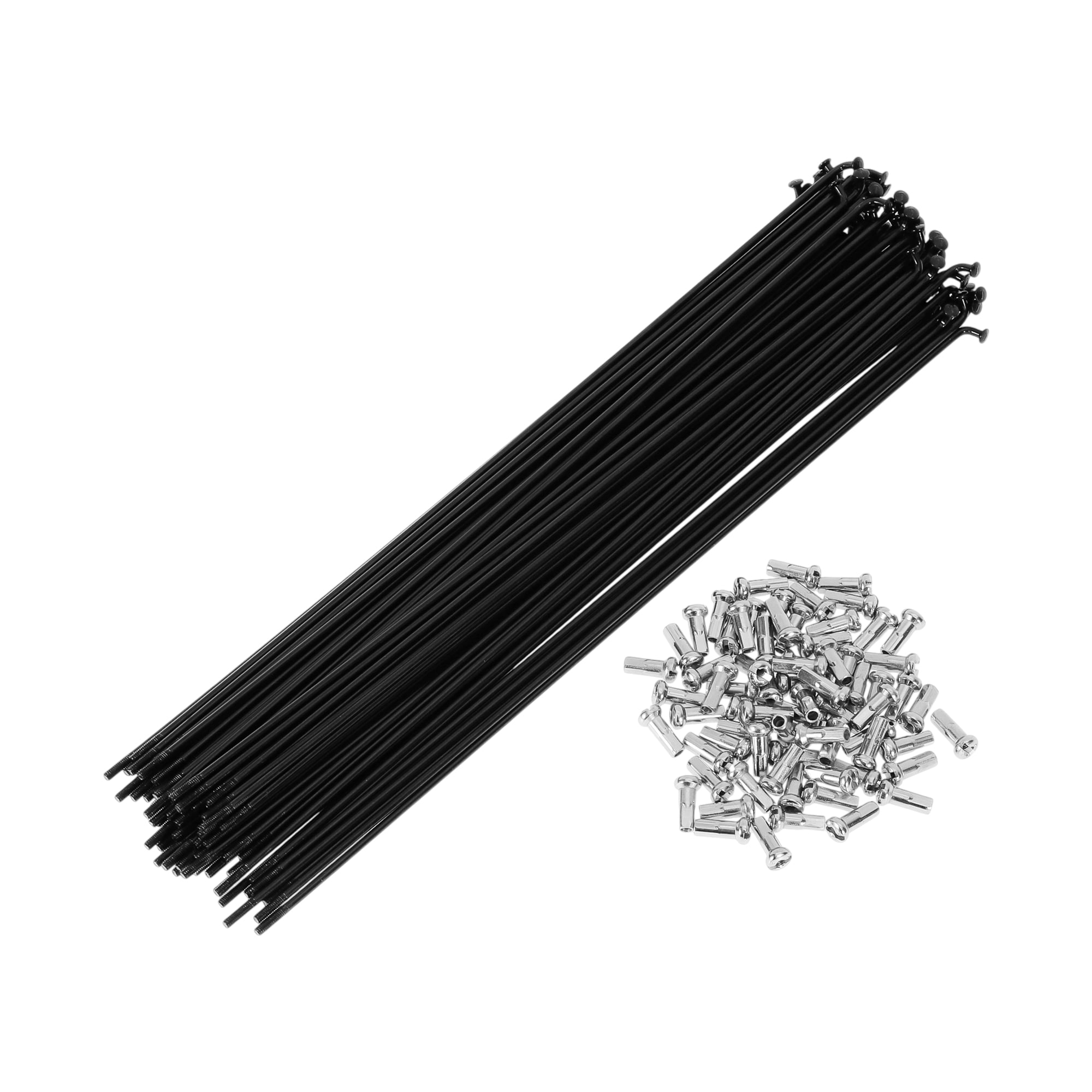 72 Set 13G Bicycle Spokes 251mm Bike Wheel Spokes Carbon Steel Black ...
