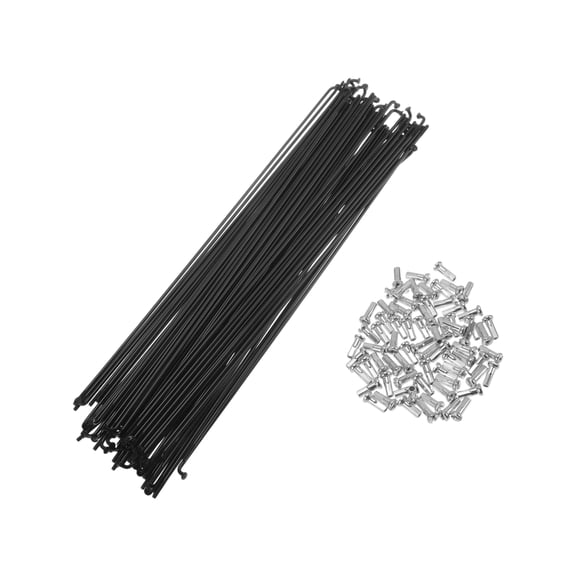 72 Set 14G Bicycle Spoke 228mm Bike Wheel Spoke Carbon Steel Black