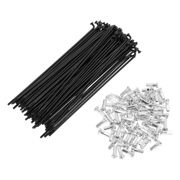 72 Set 14G Bicycle Spokes 124mm Bike Wheel Spokes Carbon Steel Black