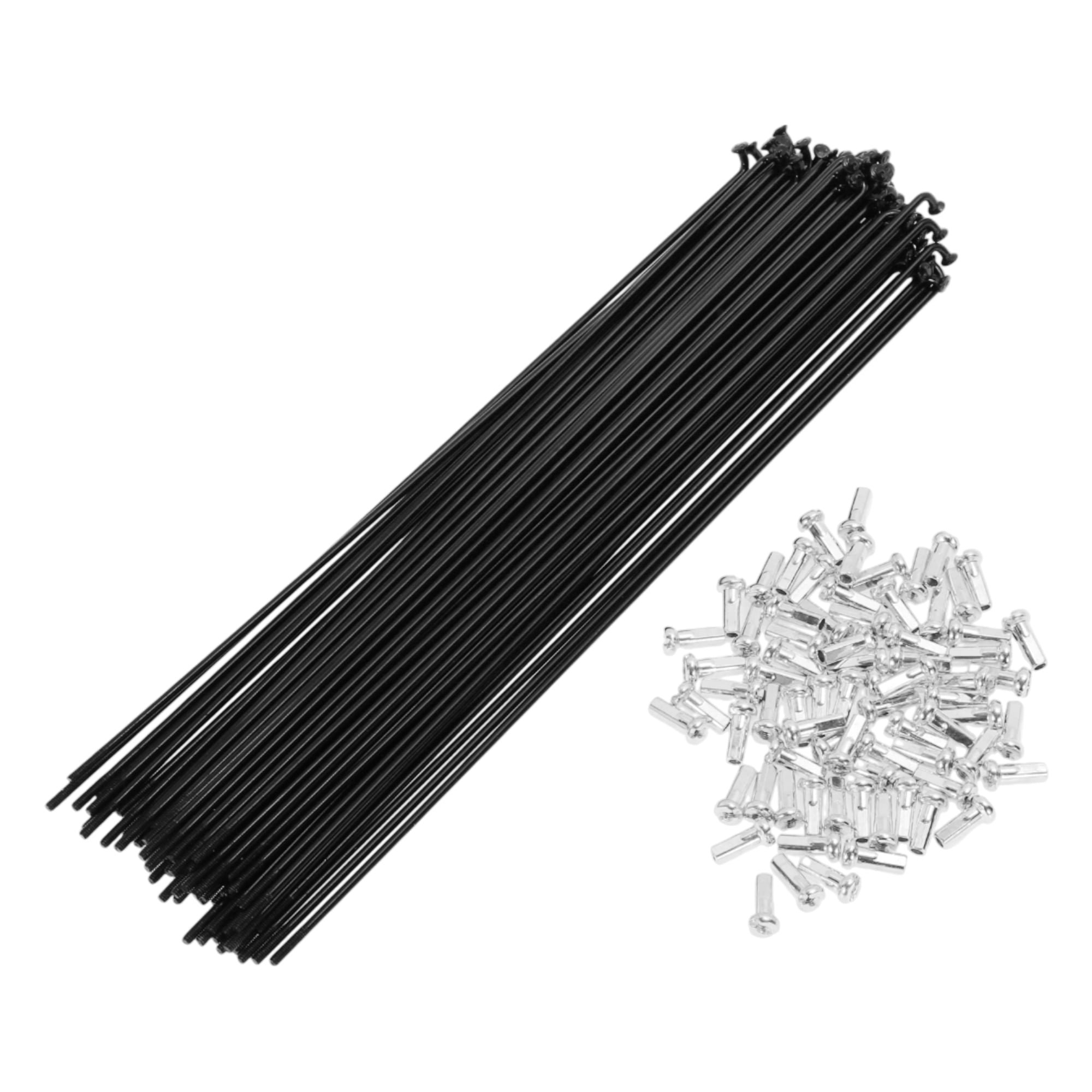 72 Set 14G Bicycle Spokes 206mm Bike Wheel Spokes Carbon Steel Black ...