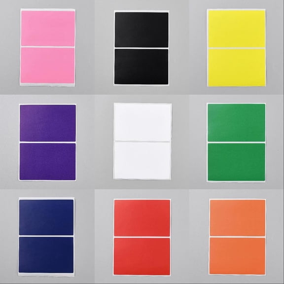 72 Sheets Waterproof Writable Label Stickers 9 Colors Rectangle Paper Adhesive Labels 108x78mm School Supplies Storage Organization
