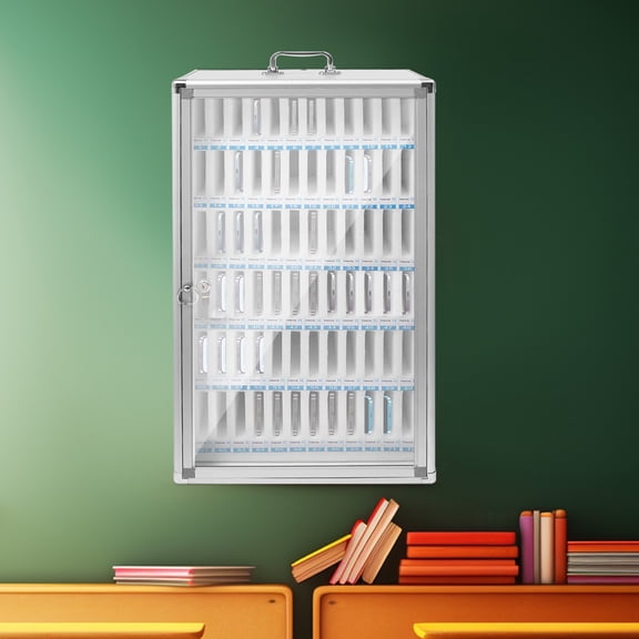 72 Slot Cell Phone Locker Cabinet Phone Storage Cabinet w/ Handle for Office Gym For Schools, Classrooms, Examination Rooms