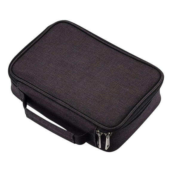 72-Slot Pencil Case, Large Capacity Pen Storage Bag with Handle & Shoulder Strap, Multi-Pocket Organizer for Art Drawing Supplies(Black)