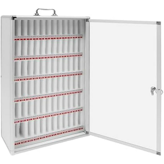 72 Slots Cell Phone Locker,Aluminum Alloy Wall-Mounted Cell Phones Storage Cabinet with A Locked,Portable Phone Storage Cabinet, for Classroom,Office,Examination Rooms,Laboratories,Etc$$Furniture