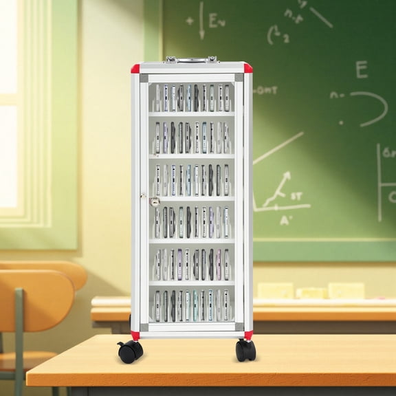 72 Slots Cell Phone Locker, Phone Storage Cabinet with Wheels, Portable Phone Storage Cabinet for Schools, Classrooms, Examination Rooms, Offices