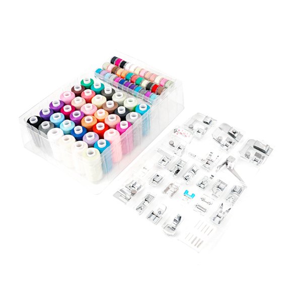 72 Spools of Multicolored Sewing Thread 27 Size Sewing Machine Presser Foot Prewound Bobbin Thread for Sewing Machine