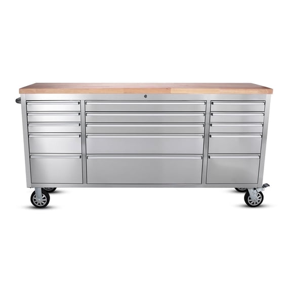 Anortrek 72 inch Rolling Tool Chest with 15 Drawers,Large Tool Box Lockable Storage Cabinet with Wheels