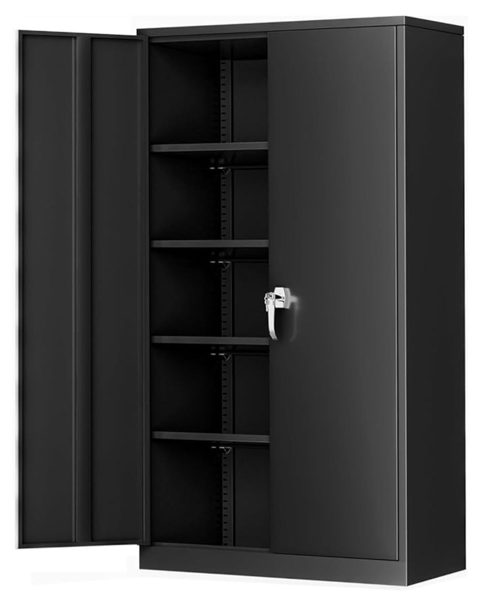 72" Storage Cabinet,Heavy-Duty Steel Cabinet with 2 Locking Doors & 4 ...