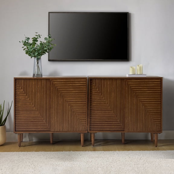 72" Storage Wine Rack Cabinet Set Adjustable Wine Glass Holder Bar Buffet Sideboard Sliding 4 Doors Kitchen