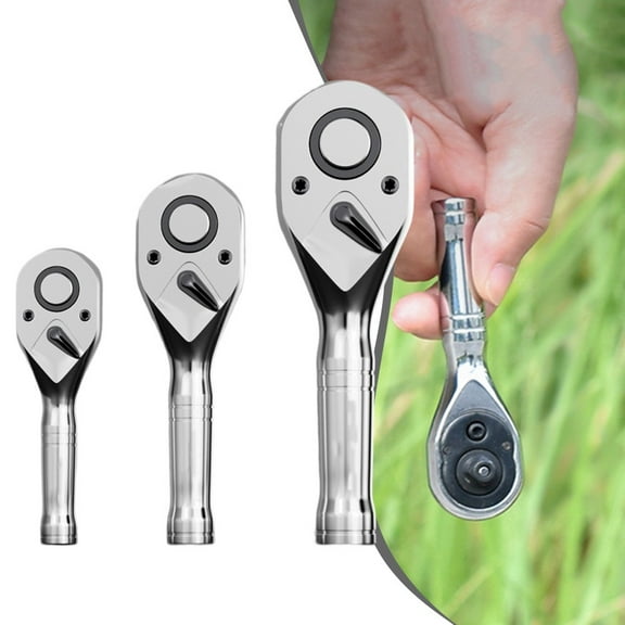 72 Teeth Mini Ratchet Wrench 1/4 3/8 1/2 Big Medium Small Fly Short Handle Tool 45295