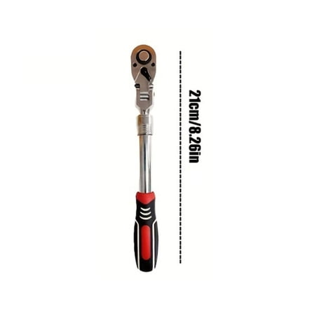 72 Teeth Swivel Head Ratcheting Wrench with Telescoping Handle Quick Release