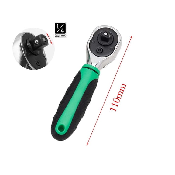 72 Tooth Quick Ratchet Wrench 1/2 1/4 3/8 Reversible Direction Two-way Socket