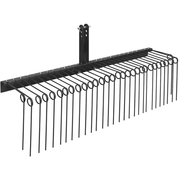 72" Tow Behind Landscape Rake 3 Point Quick Hitch 30 Steel Tines Cat 1