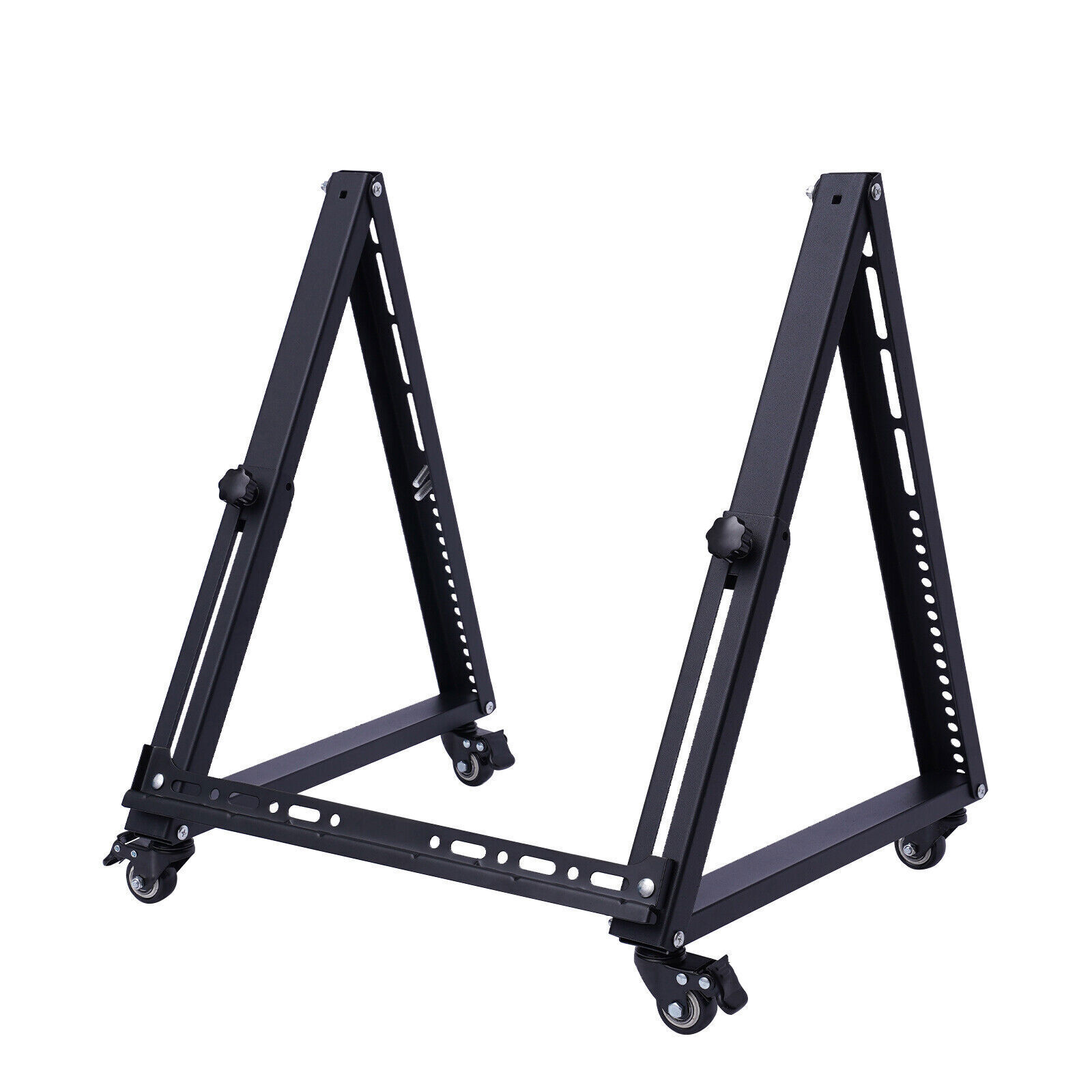 72'' Triangular Mobile TV Stand Low Height Monitor Floor Stand Cart for