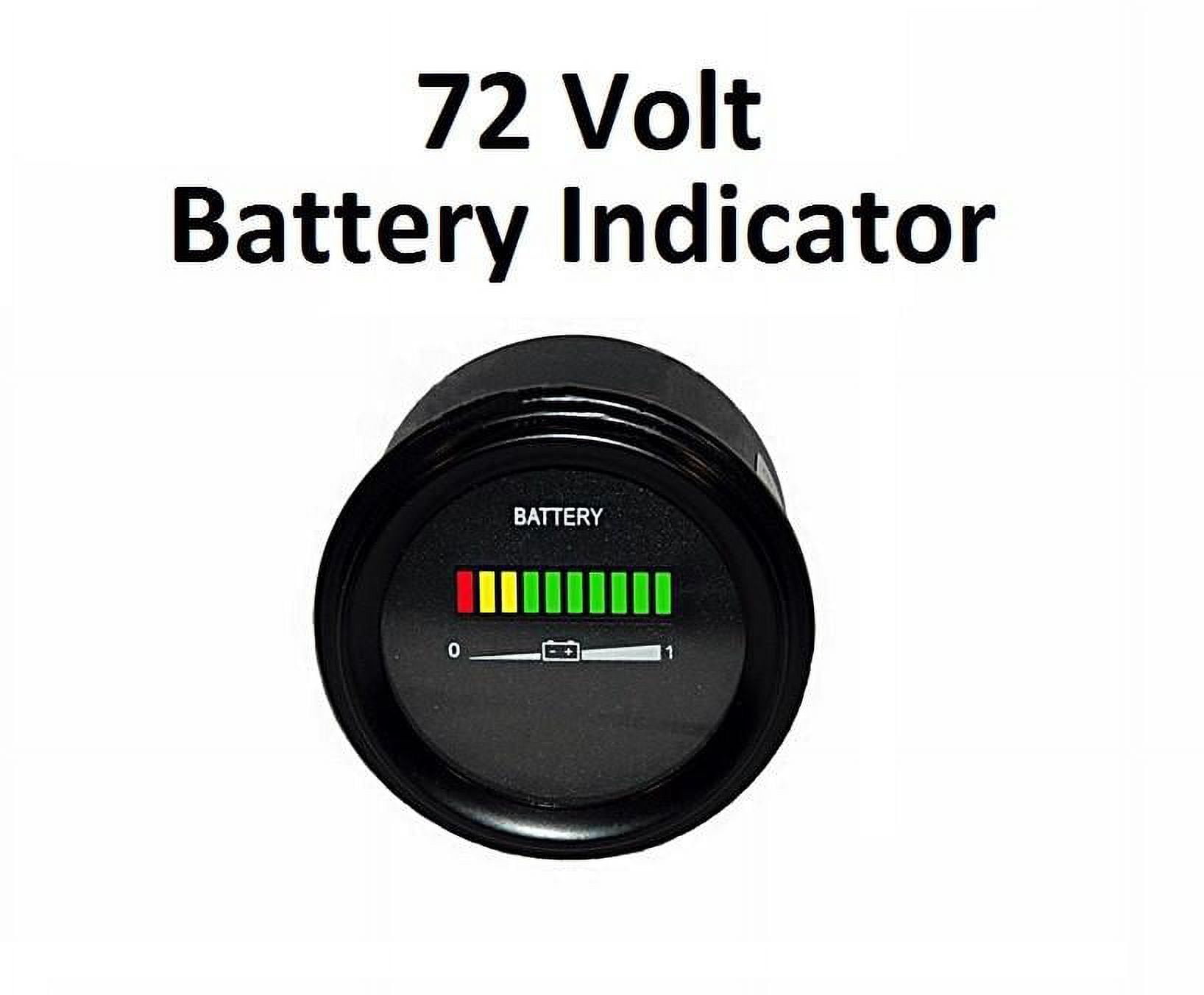 72 Volt / 72V Polaris GEM Electric Vehicle Battery Meter Gauge Indicator - Round