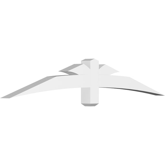 72"W x 12"H x 4"D x 4"F, 4/12 Pitch, Davenport Architectural Grade PVC Gable Bracket